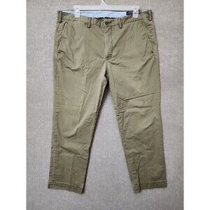 Polo Ralph Lauren Stretch Straight Chino Pants Mens 40x30 Khaki Green Twill